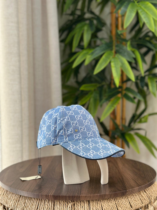 Gucci | Jumbo GG Denim Baseball Cap – Dark Blue / Ivory – Product Image 1