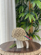Gucci | GG Canvas Script Logo Baseball Cap – Beige / Blue