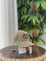 Gucci | GG Canvas Baseball Cap Leather Visor – Beige / Ebony / Tan