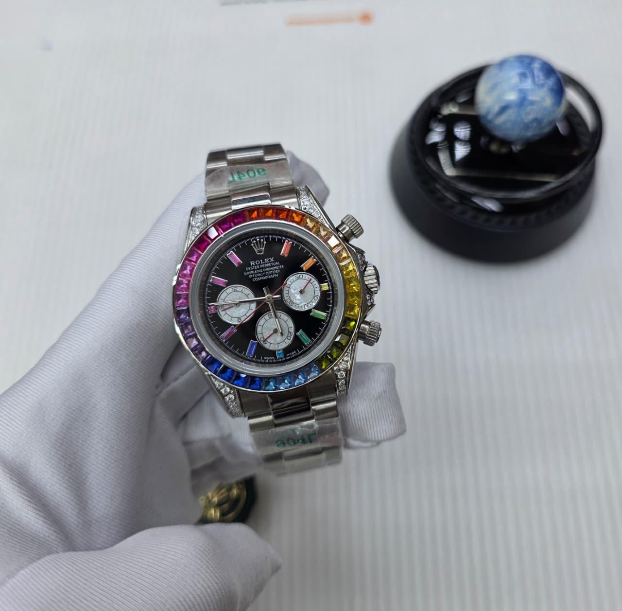 Rolex | Cosmograph Daytona Rainbow Watch – Yellow / Gold / Black – Product Image 1
