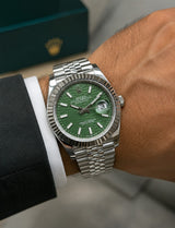 Rolex | Datejust 41 Two-Tone Everose Oystersteel Fluted Watch – Gold / Blue