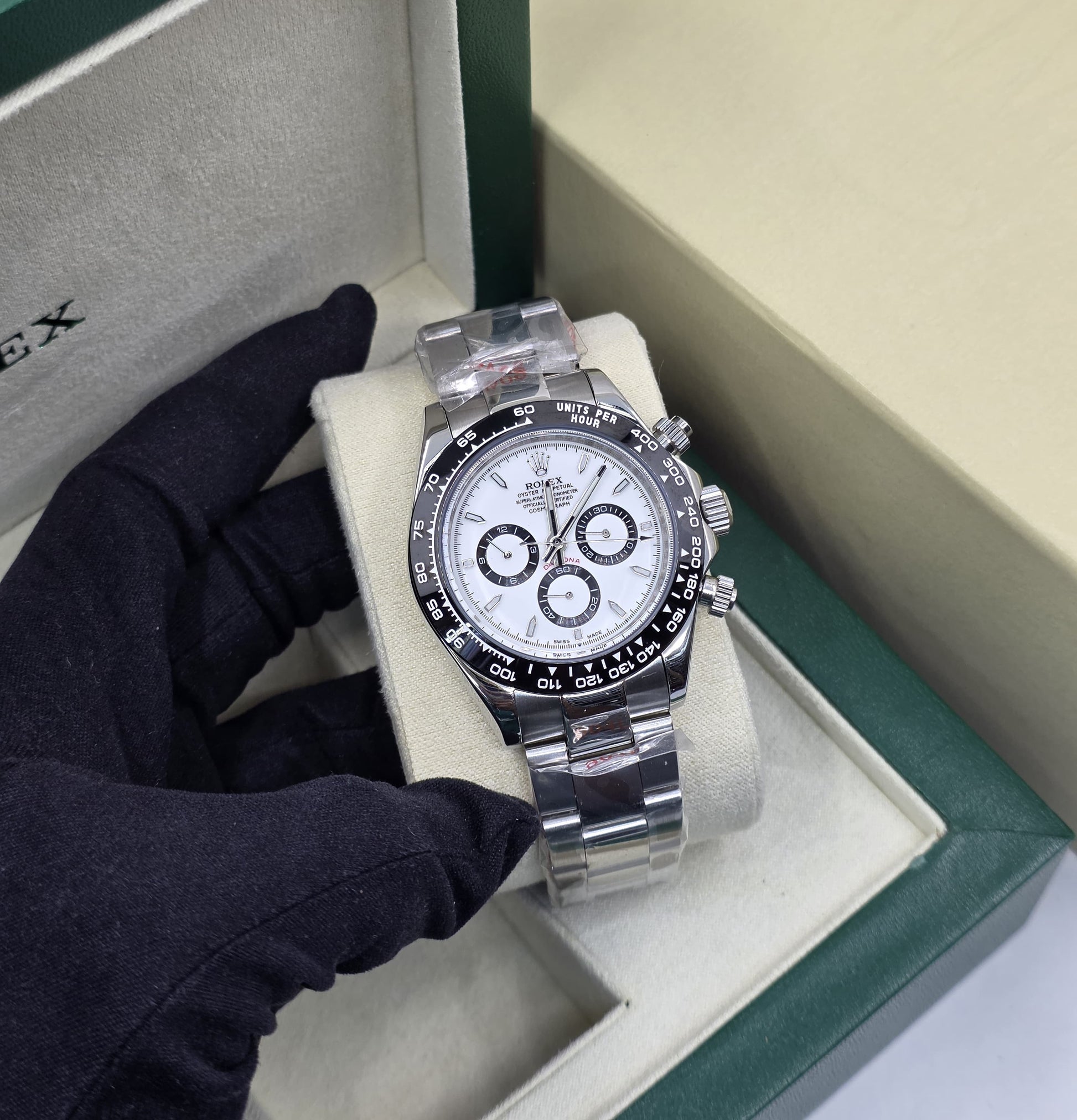 Rolex | Cosmograph Daytona Ice Chestnut Watch – Platinum / Blue / Brown – Product Image 1