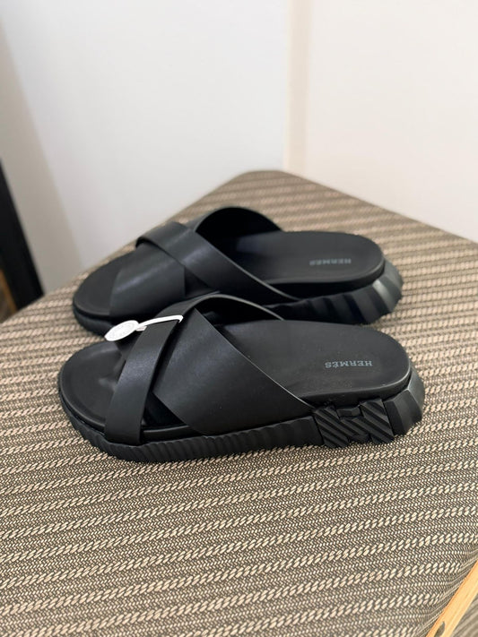 Hermès | Electro Sandals – Gold / White – Product Image 1