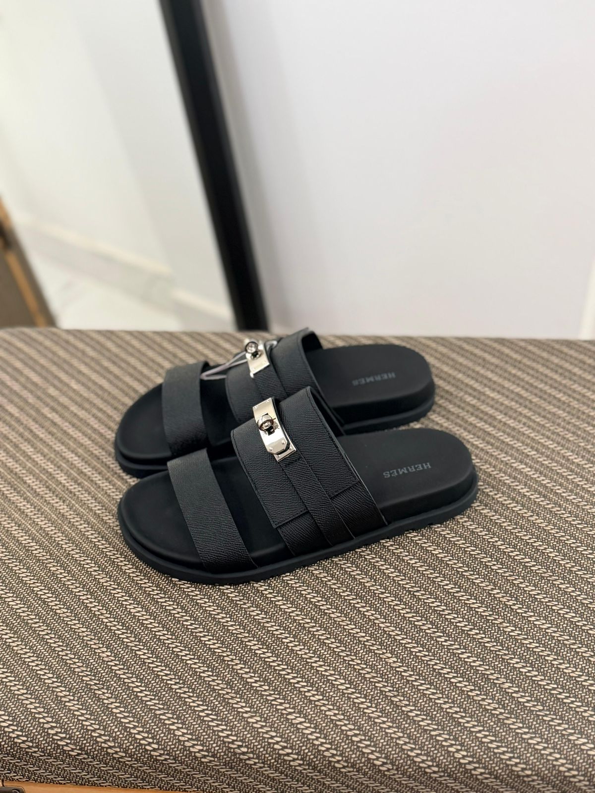 Hermès | Empire Tabac Sandals – Gold / Camel – Product Image 1