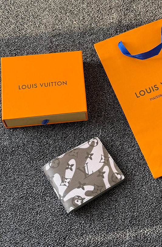 Louis Vuitton | Multiple Chalk Zebra Wallet – Black / White / Blue – Product Image 1