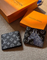 Louis Vuitton | Multiple Damier Graphite Alps Souvenir Patches Wallet – Black / Multicolor