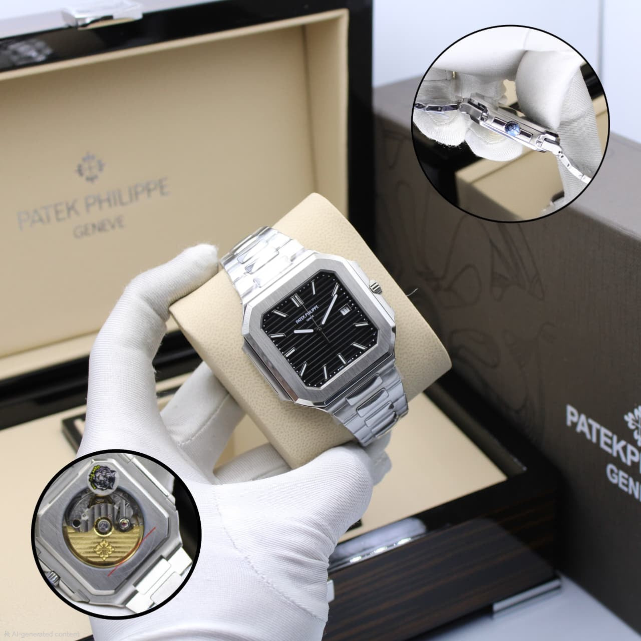 Patek Philippe | Nautilus Moon Phases Watch – Black – Product Image 1