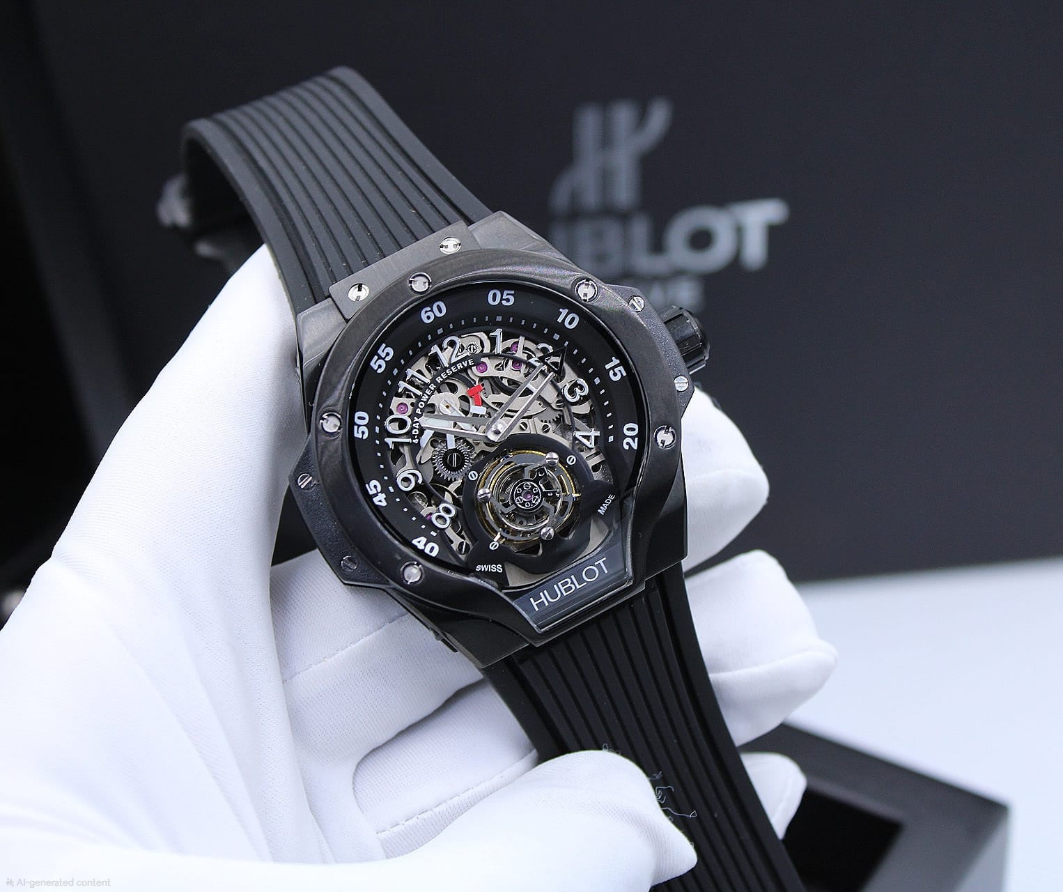 Hublot | Big Bang Tourbillon Power Reserve King Watch – Gold / Black – Product Image 1