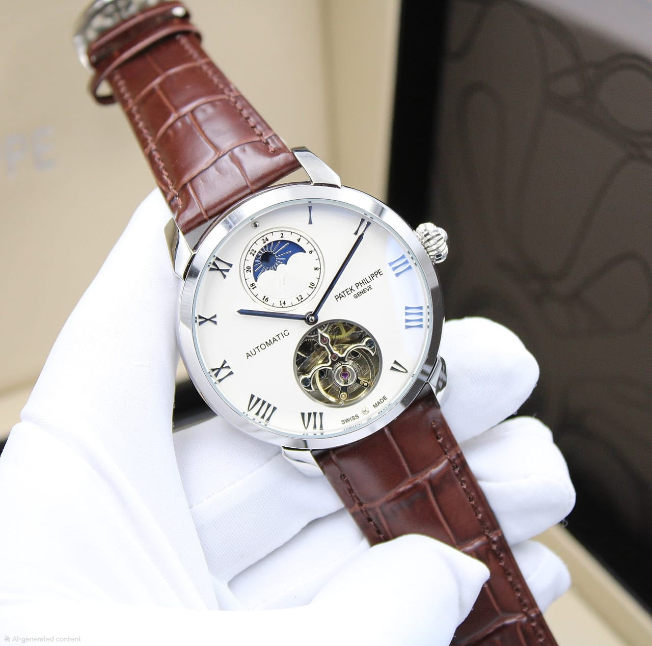 Patek Philippe | Calatrava Small Seconds Watch – Silver / Blue – Product Image 1