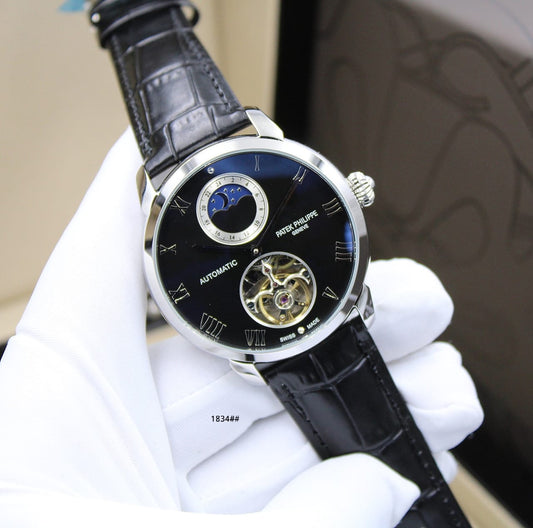 Patek Philippe | Complications Annual Calendar Chronograph Watch – Blue Dial / Blue Strap / Silver Case – Product Image 1