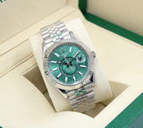 Rolex | Day Date 40 Chocolate Baguette Diamond Dial Watch