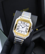 Cartier | Santos de Cartier Skeleton Lacquered Bridges Watch – Green