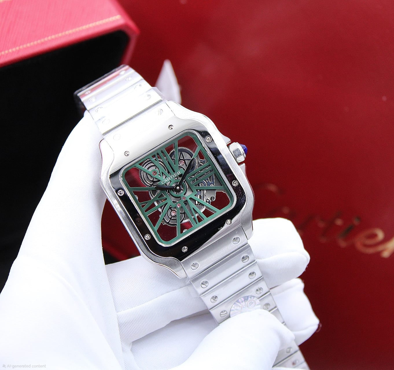 Cartier | Santos de Cartier Dual Time Watch – Black – Product Image 1