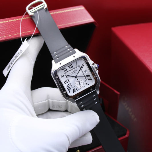 Cartier | Santos de Cartier Large Model Watch – Brown – Product Image 1