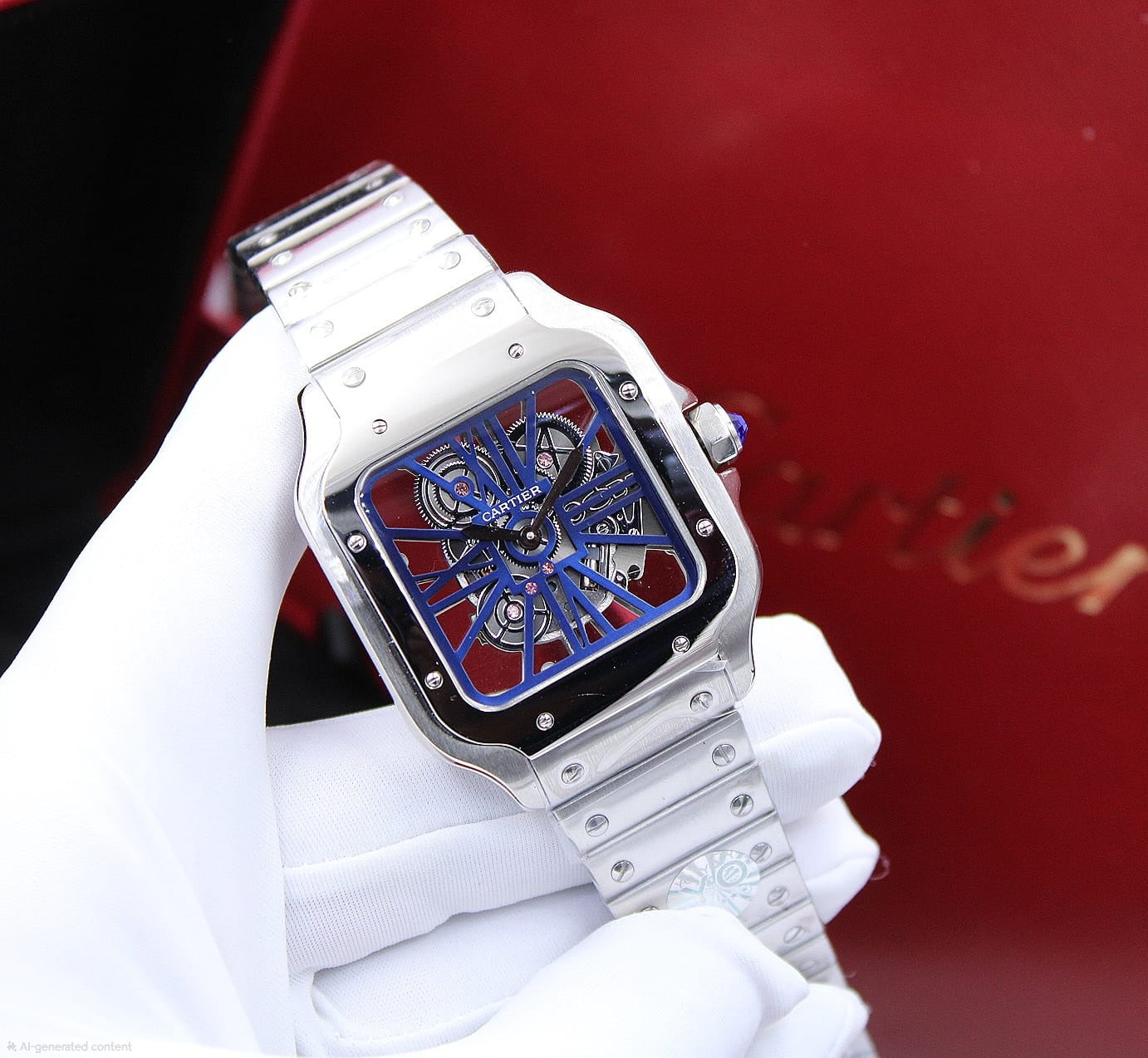 Cartier | Santos de Cartier Large Model Middle East Watch – Green – Product Image 1