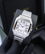 Cartier | Santos de Cartier Skeleton Steel Bridges Watch – Black