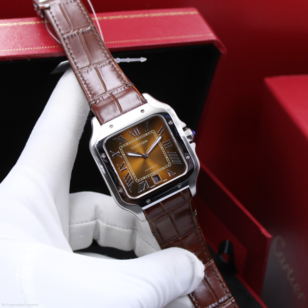 Cartier | Santos de Cartier Skeleton Large Model Watch – Product Image 1