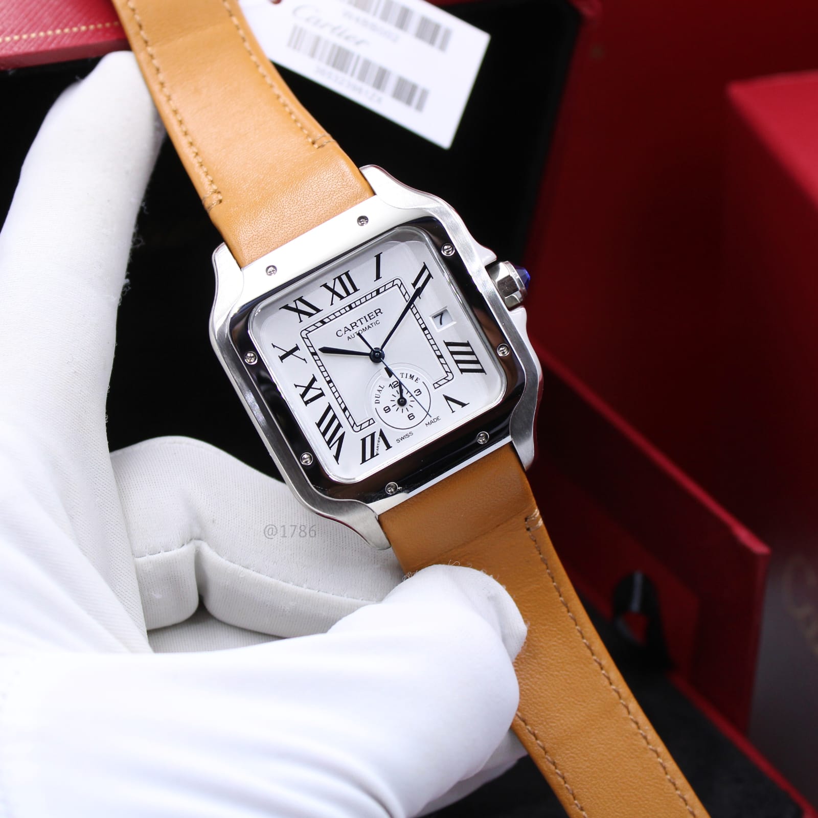 Cartier | Santos de Cartier Large Model Watch – Green – Product Image 1