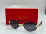 Cartier | Panthère de Cartier Rimless Sunglasses – Gold / Brown Gradient