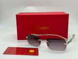Cartier | Signature C de Cartier Rimless Sunglasses – Gold / Grey Gradient