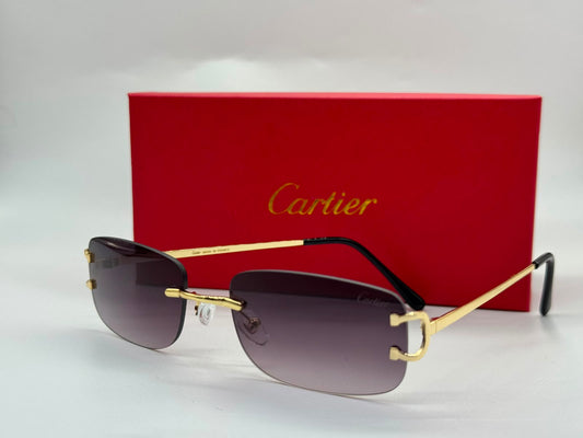 Cartier | Panthère de Rimless Rectangular Glasses – Gold / Clear – Product Image 1