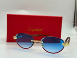 Cartier | Première Rimless Sunglasses – Gold / Grey Gradient