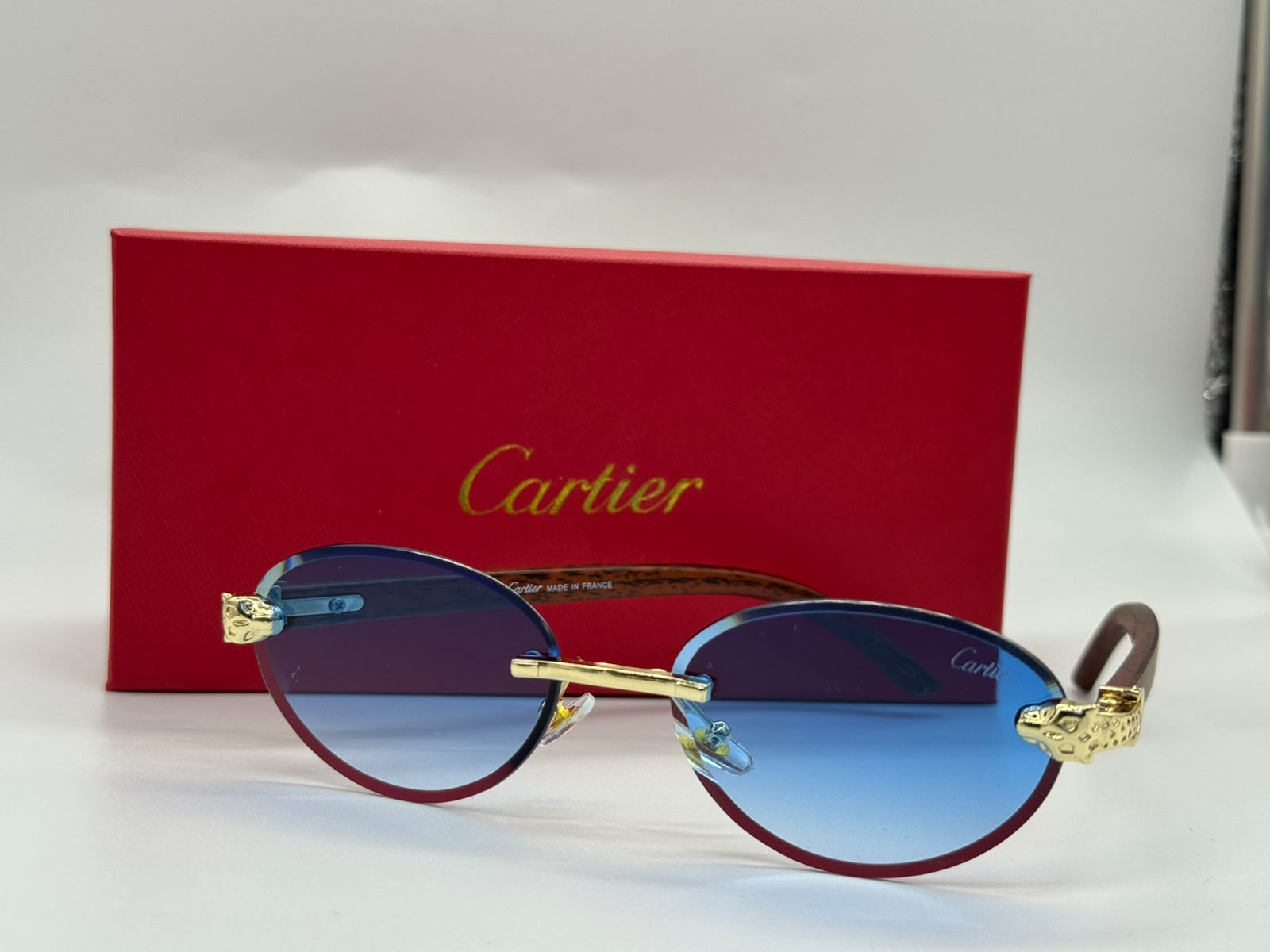 Cartier | Première Rimless Sunglasses – Gold / Grey Gradient – Product Image 1