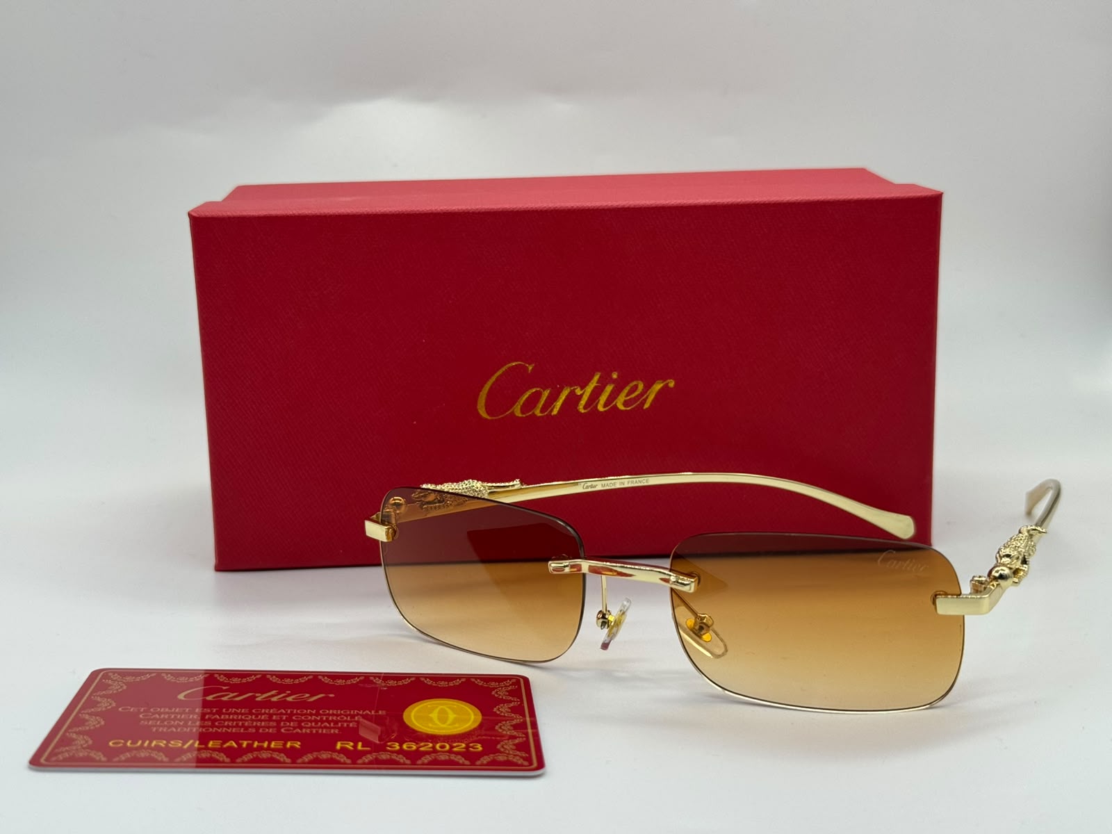 Cartier | C de Cartier Rimless Eyeglasses – Gold / Clear – Product Image 1