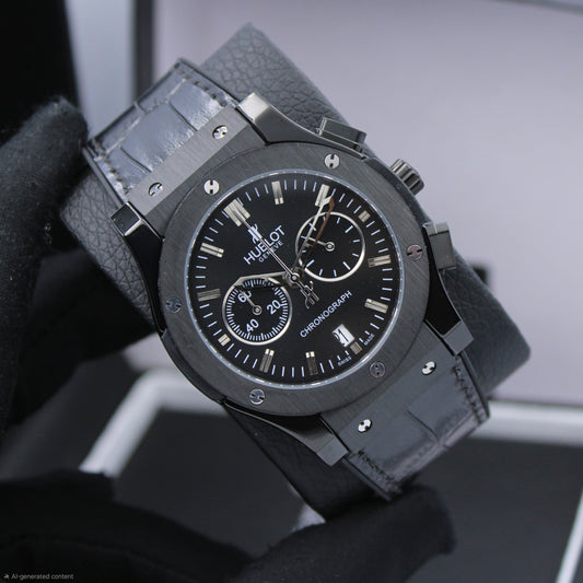 Hublot | Big Bang Chronograph Alligator Watch – Black – Product Image 1
