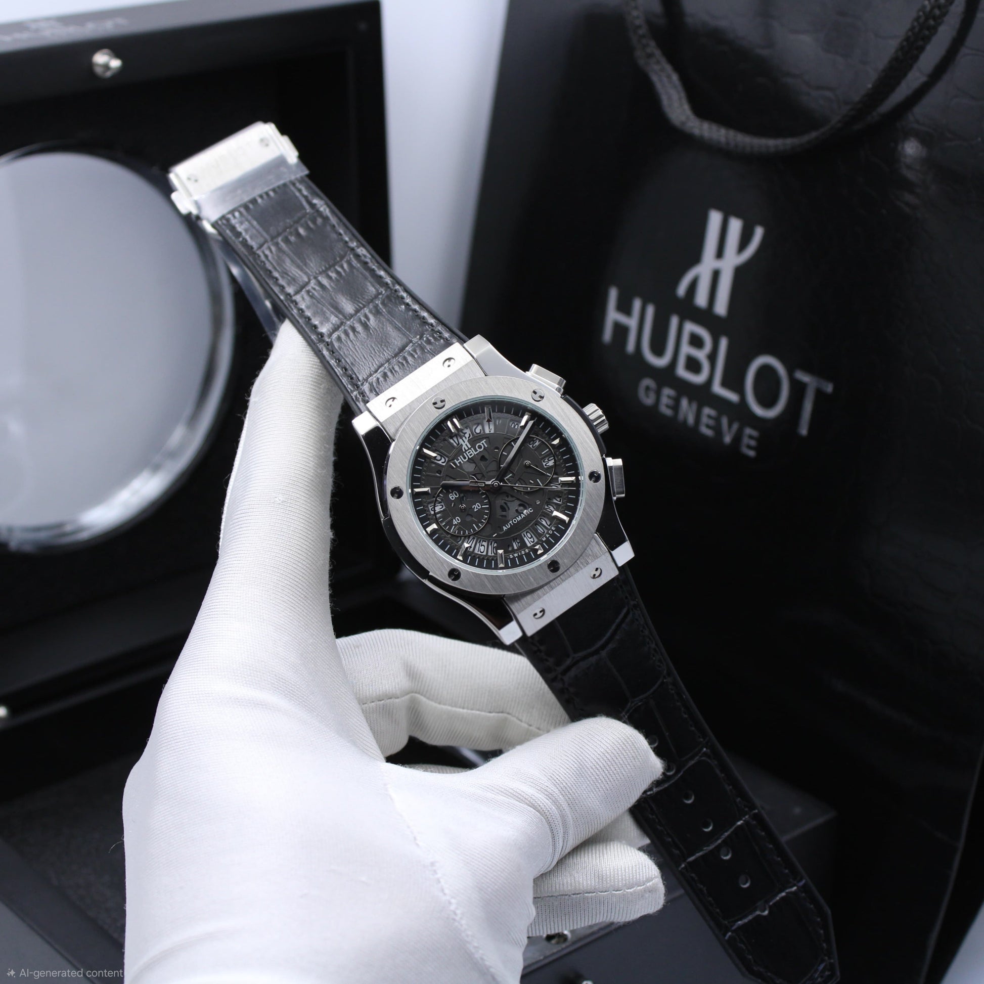 Hublot | Big Bang Chronograph Rubber Watch – White / Black – Product Image 1