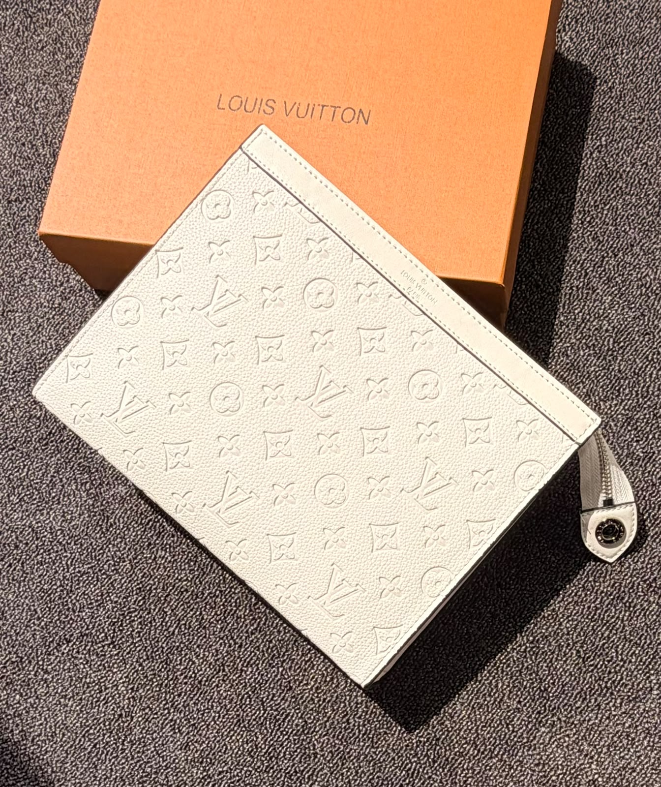 Louis Vuitton | Monogram Voyage Cornflower Pouch – Grey / Blue – Product Image 1