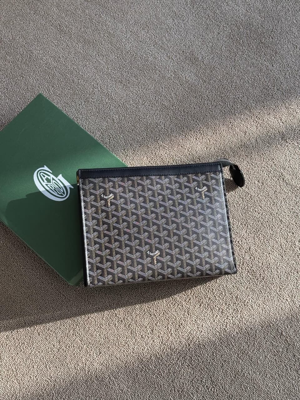Goyard | Goyardine Jouvence Pouch – White / Light Grey – Product Image 1