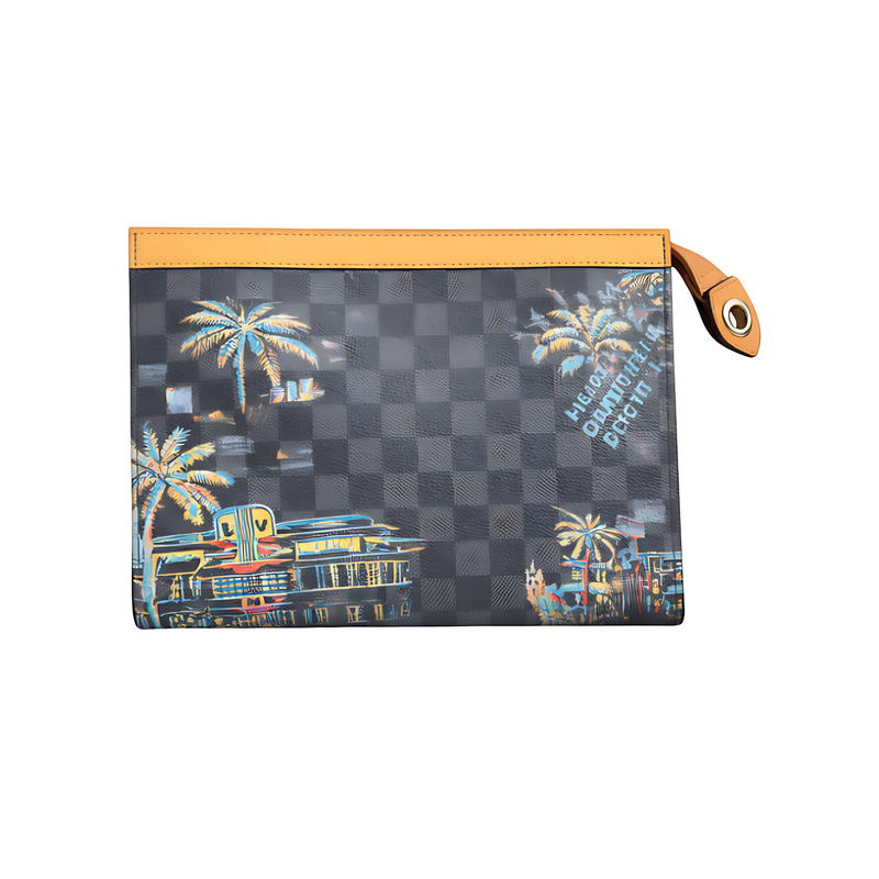 Louis Vuitton Black Brown Beach Pouch
