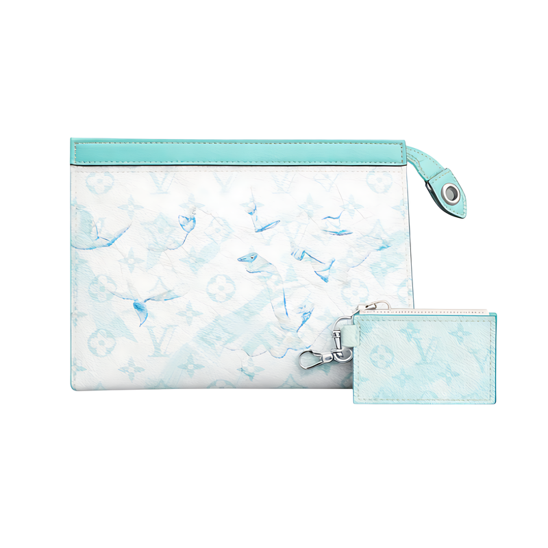 Louis Vuitton White LV Multi Canvas Pouch