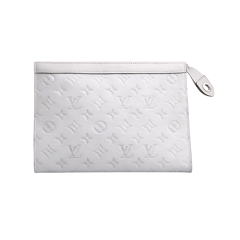 Louis Vuitton White LV Design Pouch Pouch