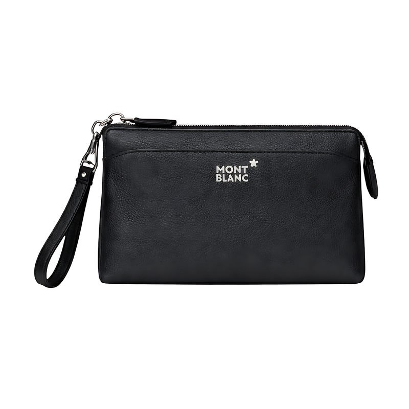Montblanc Wrist Pouch Canvas Leather Wrist Pouch