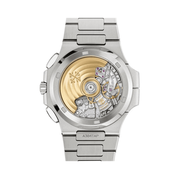 Patek Philippe Nautilus Time Sunburst Blue Dial Watch