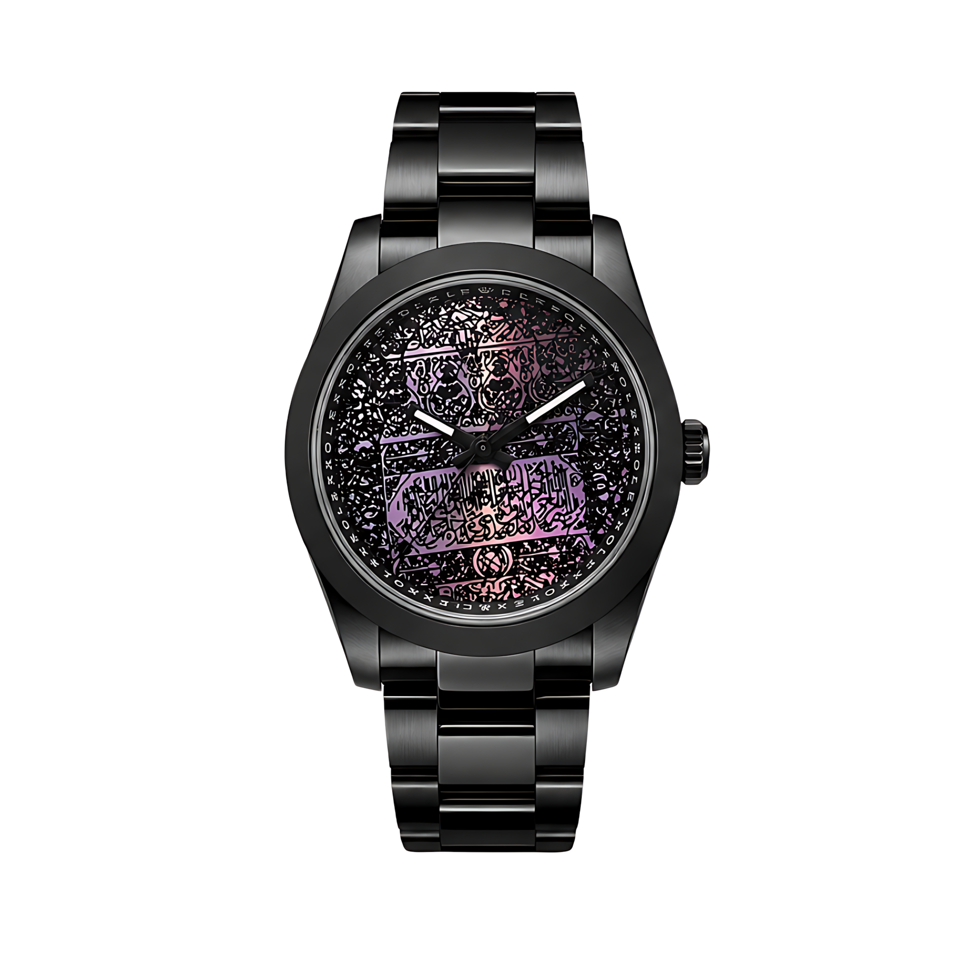 Rolex Milgauss Arabic Purple Dial Matte Black Watch - image 1
