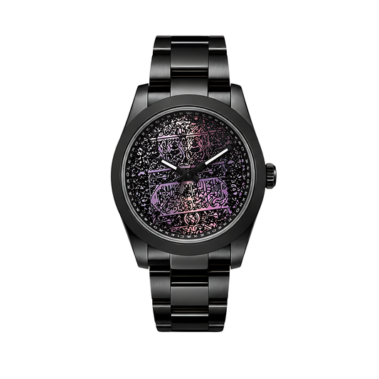 Rolex Milgauss Arabic Purple Dial Matte Black Watch - image 1
