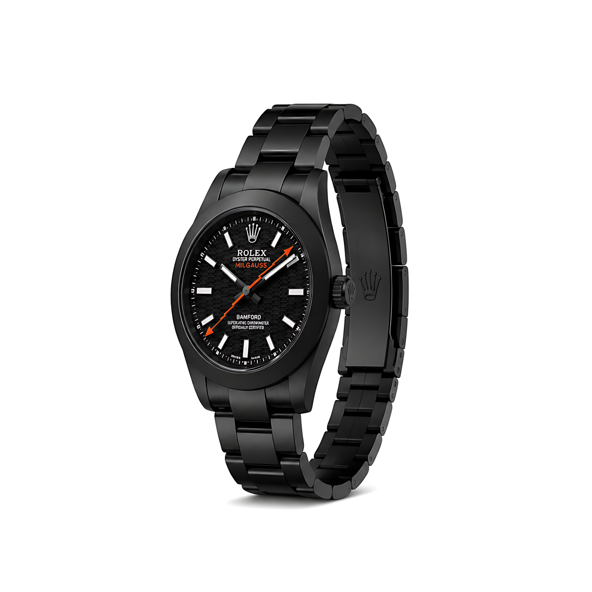 Rolex Milgauss Bamford Honeycomb Dial Matte Black Watch - image 3