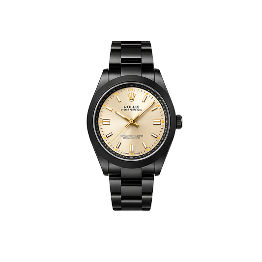 Rolex Milgauss Yellow Dial Matte Black Watch - image 1