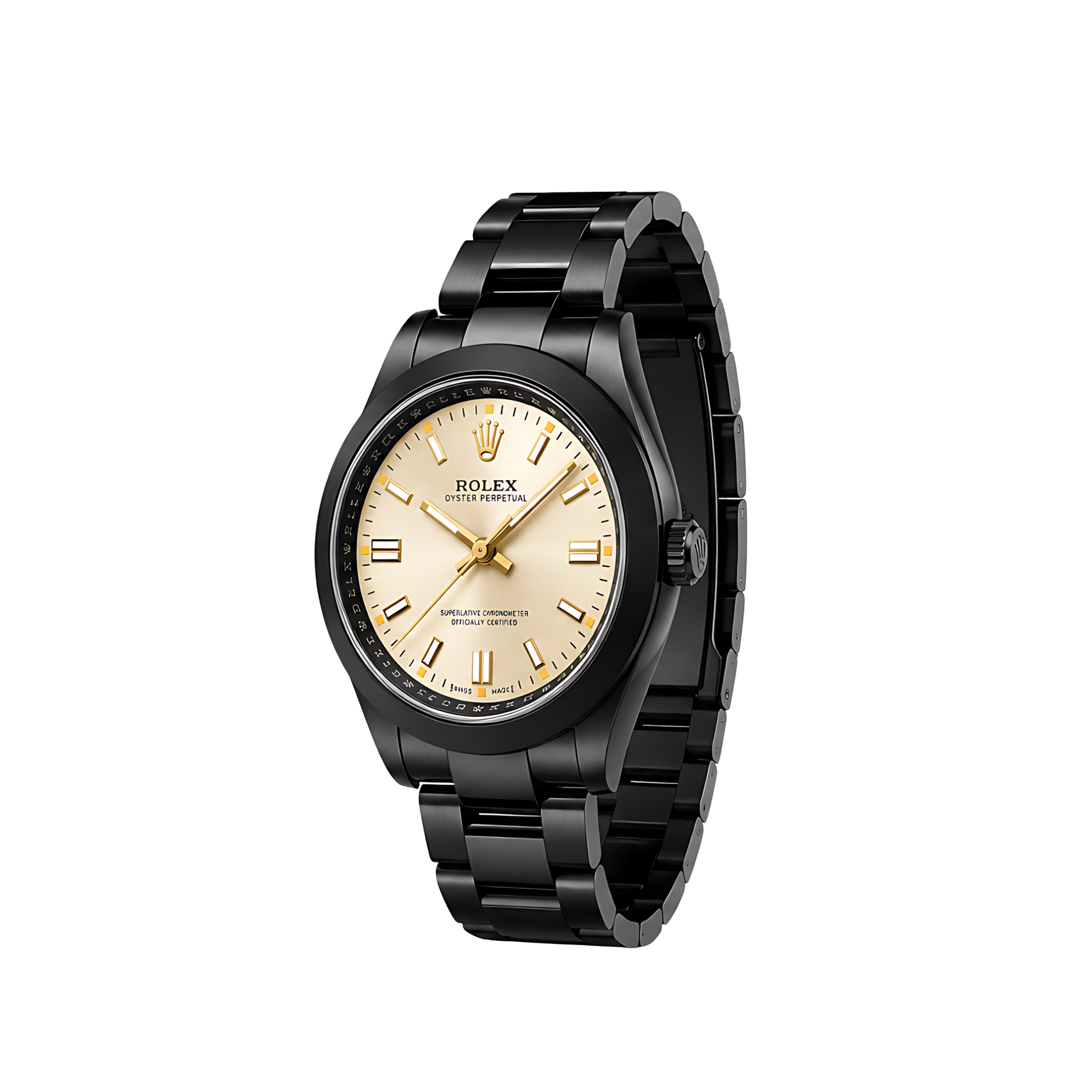 Rolex Milgauss Yellow Dial Matte Black Watch - image 2