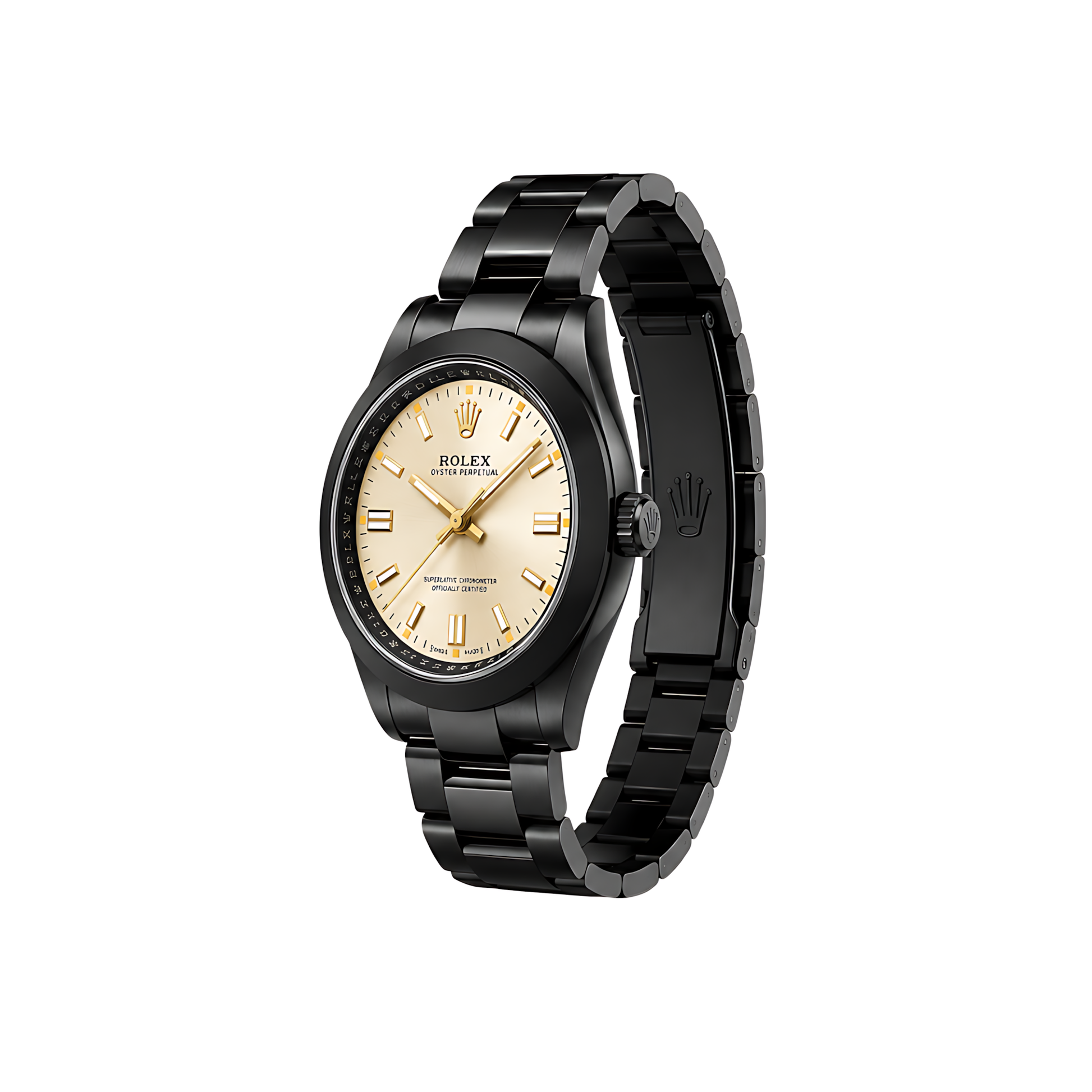 Rolex Milgauss Yellow Dial Matte Black Watch - image 3