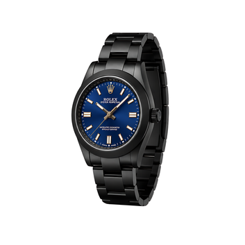Rolex Oyster Perpetual Blue Dial Matte Black Watch - image 2