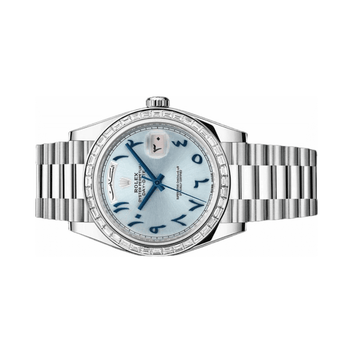 Rolex Numerals Ice Blue Dial Watch
