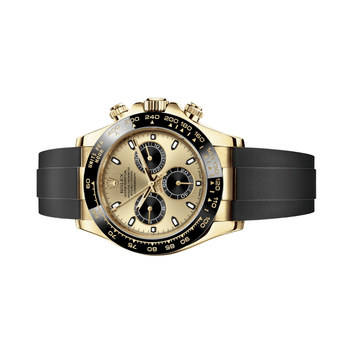 Rolex Gold Champagne Black Dial Watch
