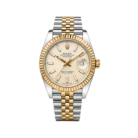 Rolex Datejust Champagne Dial Two Tone Silver Gold Watch - image 1
