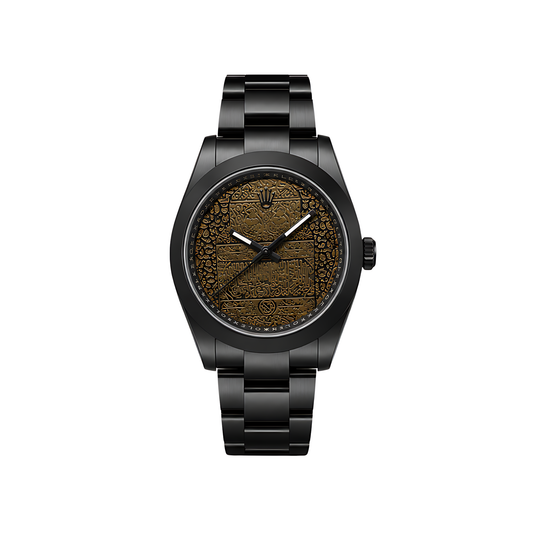 Rolex Milgauss Arabic Gold Dial Matte Black Watch - image 1