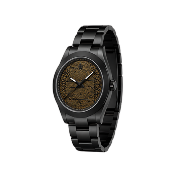 Rolex Milgauss Arabic Gold Dial Matte Black Watch - image 2