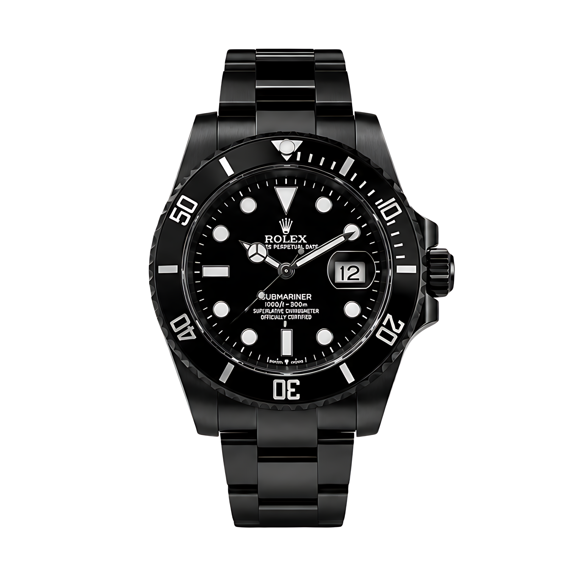 Rolex Submariner Date Black Dial Black Tone Watch - image 1